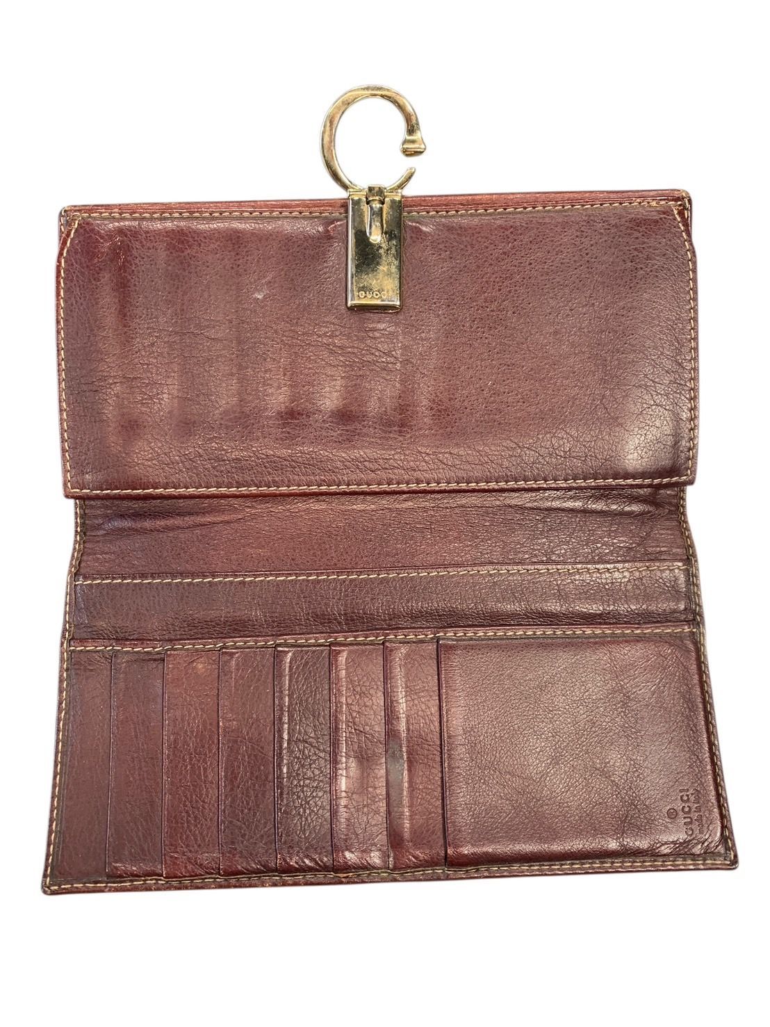 ♪2540 GUCCI グッチ 長財布 Wホック財布 Gマーク GGキャンバス