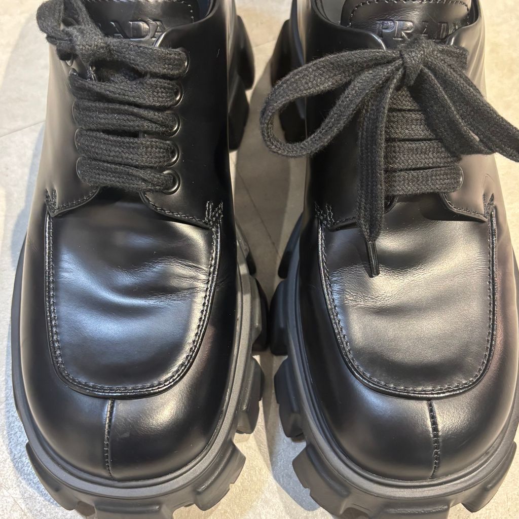 PRADA MONOLITH プラダ モノリス スクエアトゥ ダービー シューズ PRADA プラダ MONOLITH モノリス スクエアトゥ ダービー