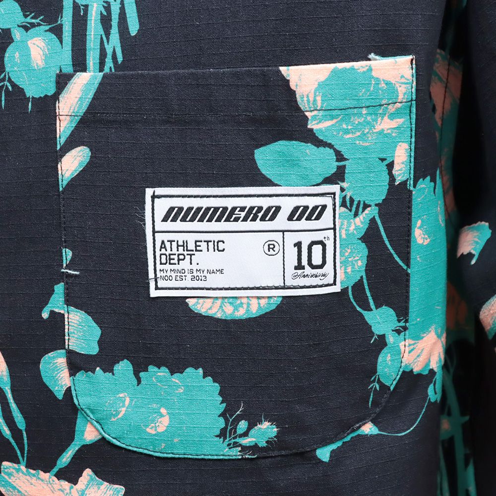 メンズ リーフ柄シャツ ルーズ 半袖シャツ ボタニカル柄 P00323 ボタニカル柄プリントオープンカラーシャツ｜メンズファッション
