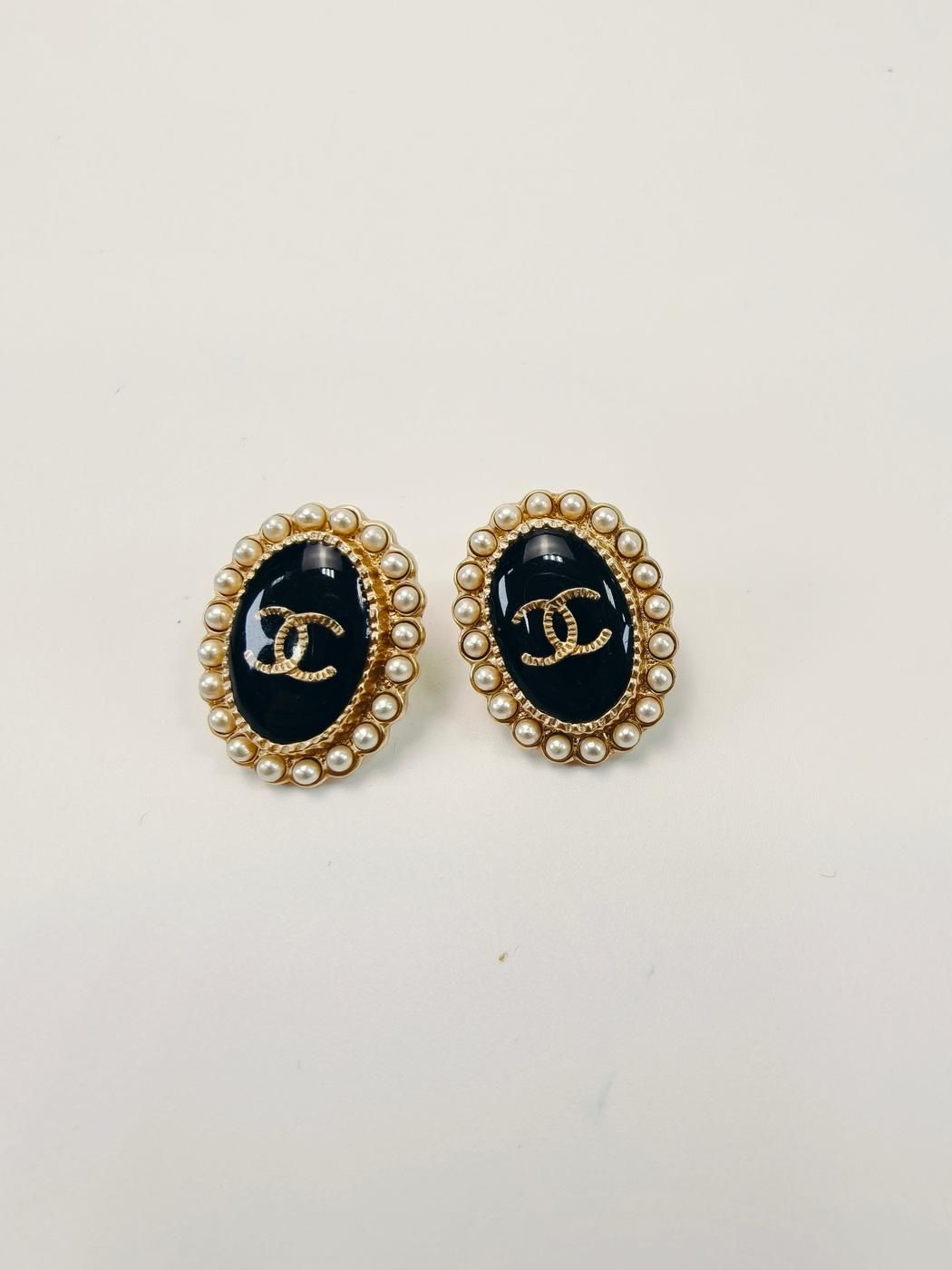 CHANEL ココマーク パール ピアス ゴールド ブラック 9732 CHANEL シャネル ココマーク パール ピアス ゴールド ブラック