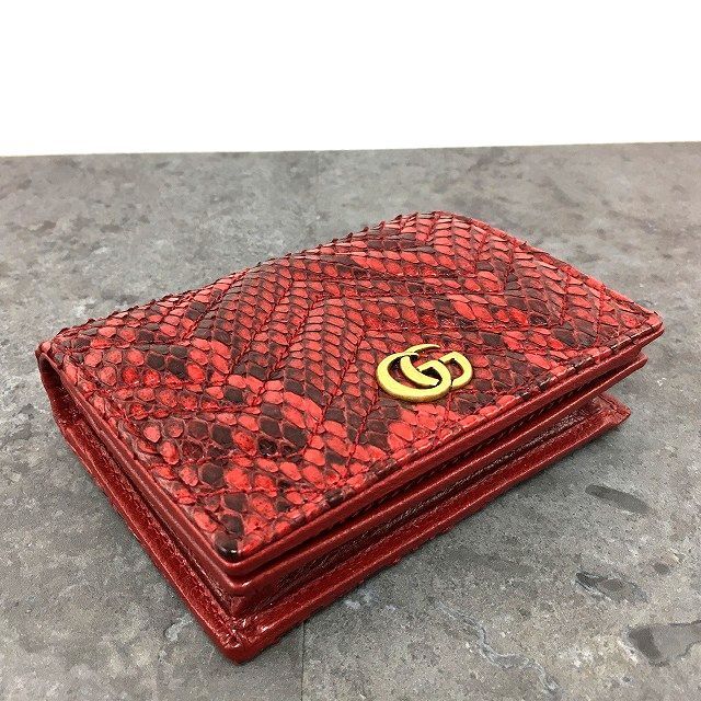 247 送料込み！ 美品 GUCCI コンパクトウォレット 466492 パイソン  