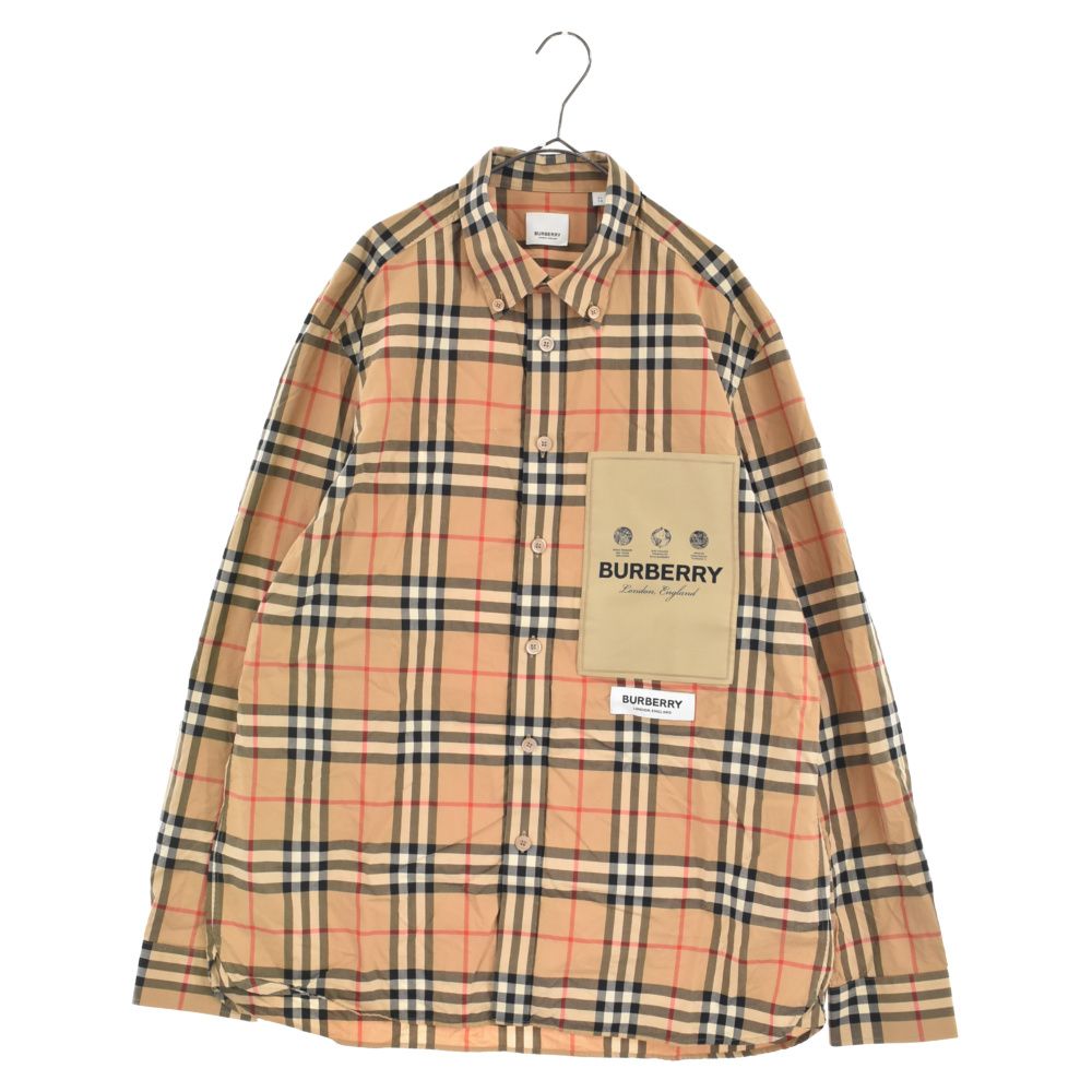 BURBERRY (バーバリー) 22AW CUTHBERT ノバチェックロゴパッチ長袖