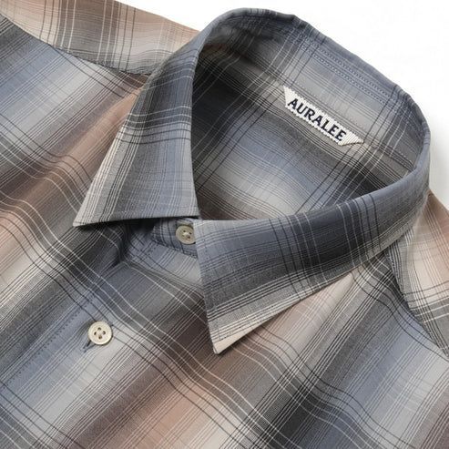 AURALEE オーラリー SUPER LIGHT WOOL CHECK SHIRTS スーパーライト ...