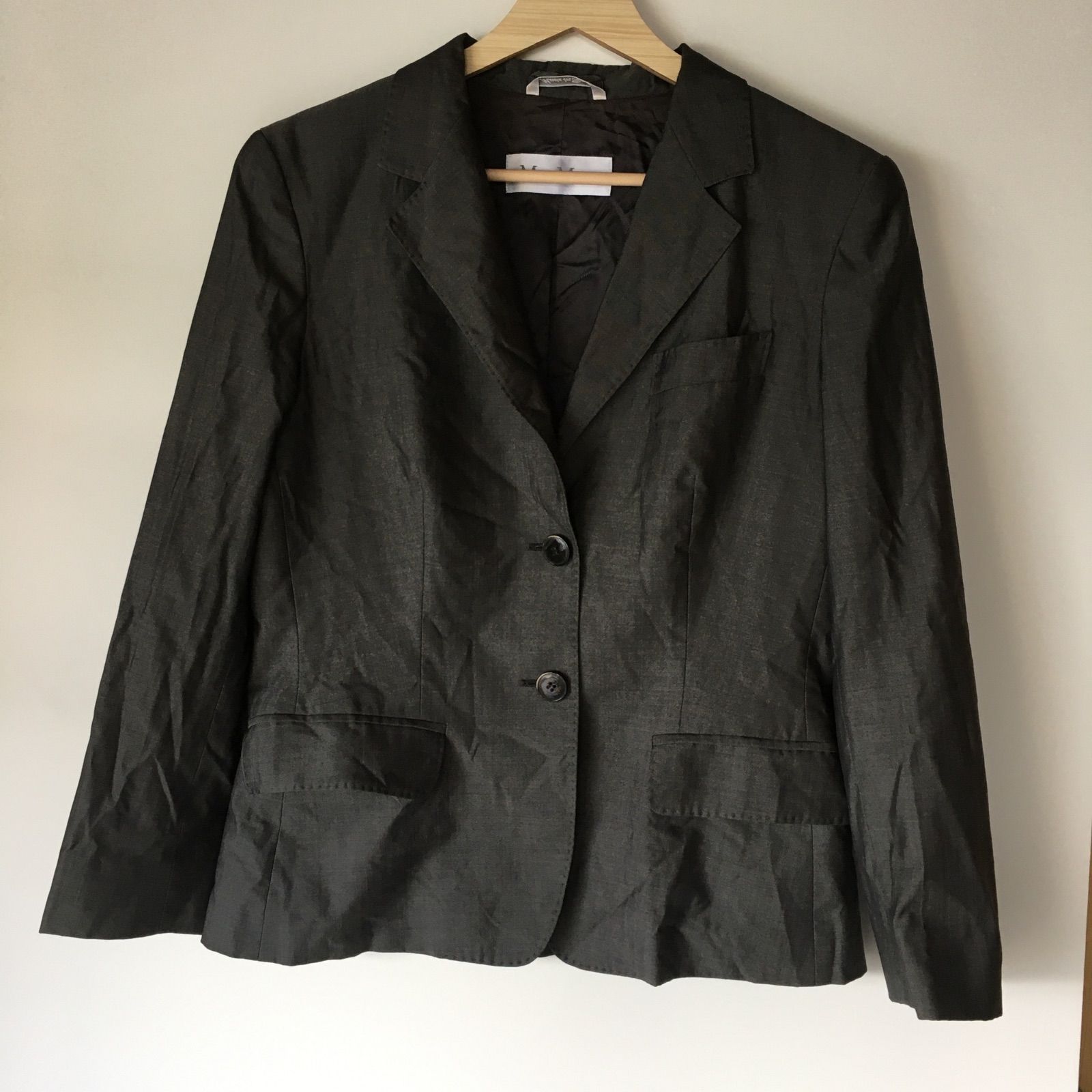 マックスマーラ テーラードジャケット レディース 42 グレー