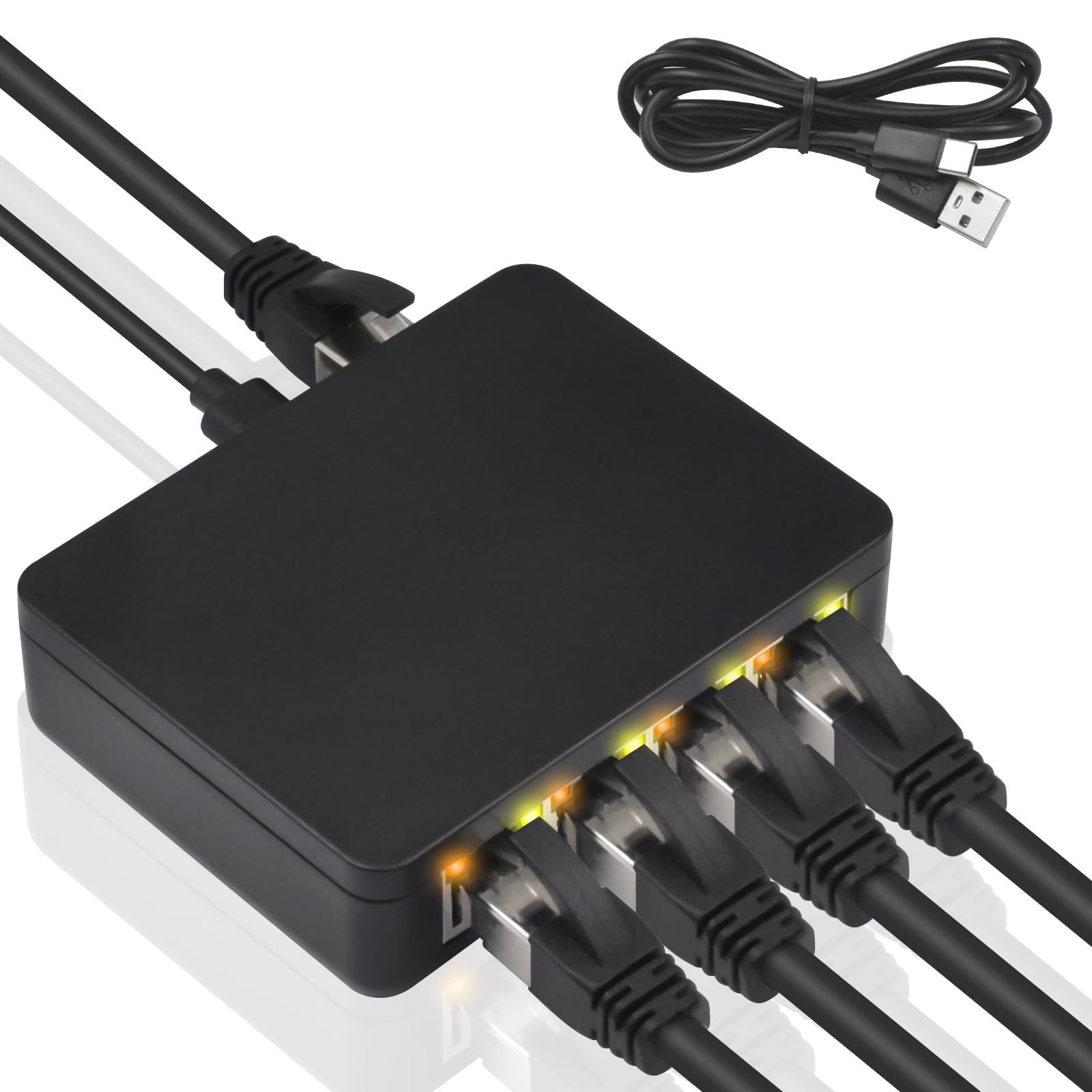 LANケーブル コネクター 4袋セット 人気商品】Poyiccot RJ45 分岐 LAN ケーブル 延長コネクタ