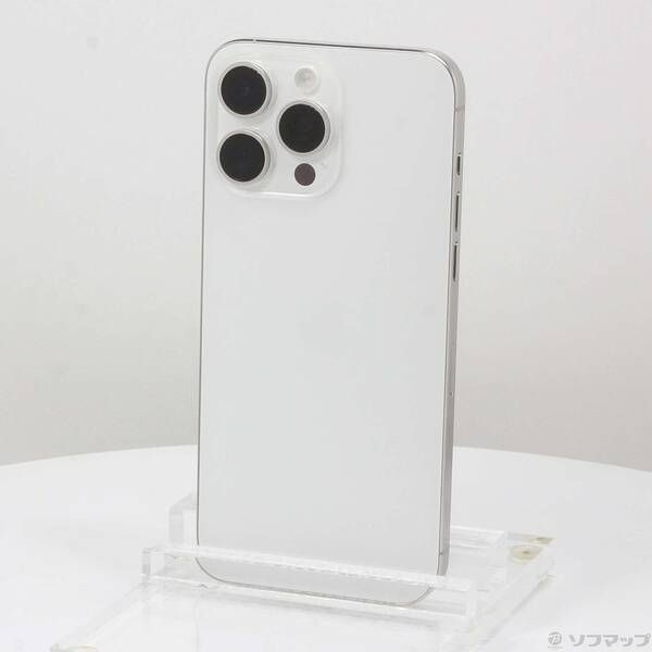 〔中古品〕iPhone15 Pro Max 512GB ホワイトチタニウム MU6V3J／A SIMフリー【258】