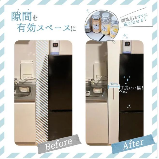 キッチンワゴン 隙間収納 (幅20 奥行60, ホワイト) 楽天市場】8tail