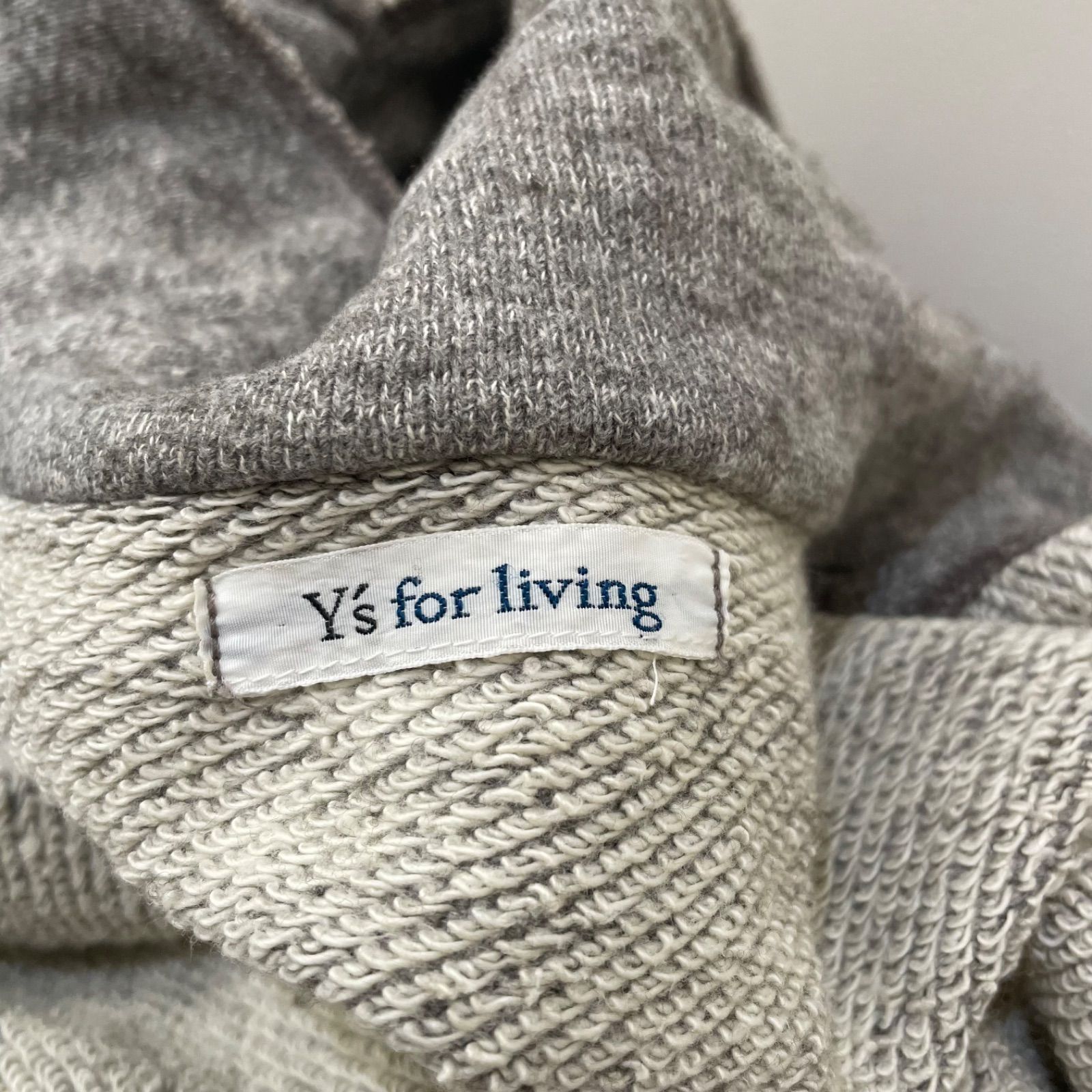 【Y's for living】ガウン 新品未使用カーディガン ウエストリボン Y's for living ワイズフォーリビング スウェットガウン