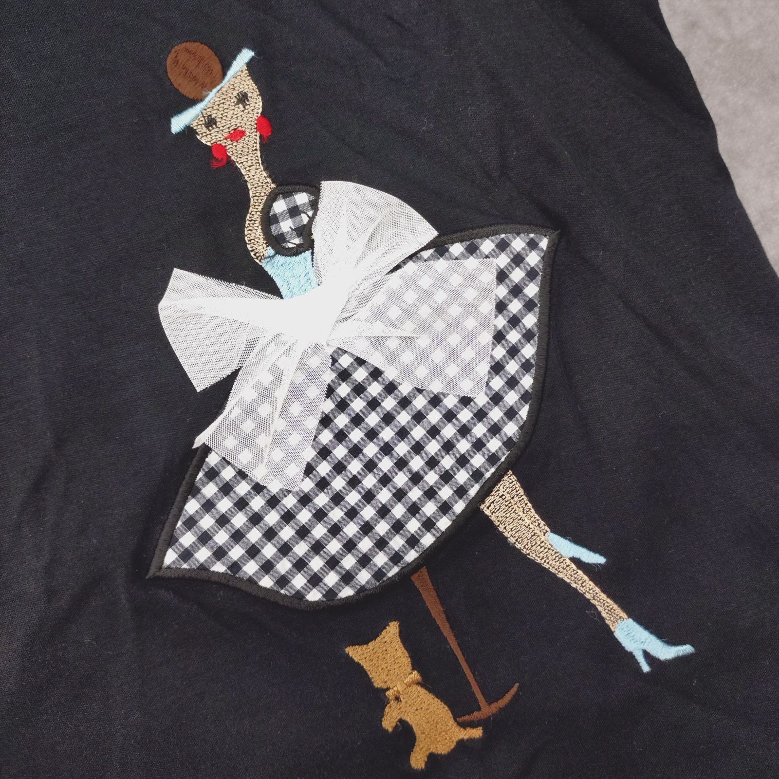 M'S GRACY エムズグレイシー　チュールスリーブカットソー　リボン　38 M'S GRACY 38 サイズ カットソー Tシャツ リボン 刺繍 チュール