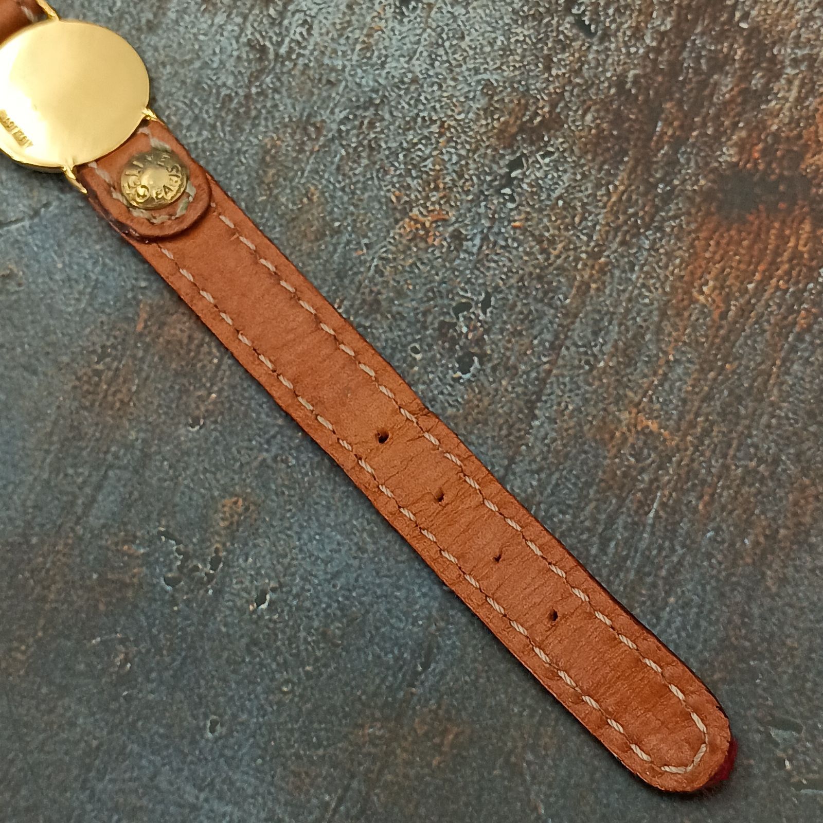 CELINE セリーヌ レザーブレスレット 馬車 ゴールド ヴィンテージ