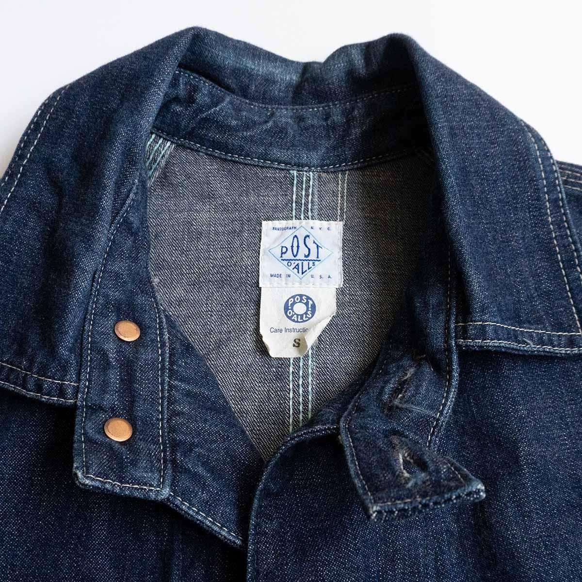 美品/濃紺】 POST OVERALLS【デニム カバーオール ジャケット】S