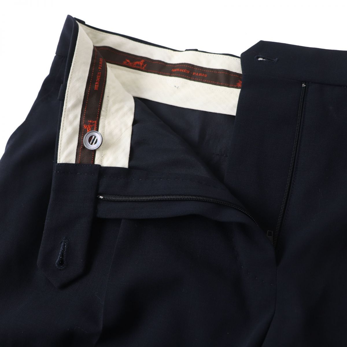 極美品◎正規品 フランス製 HERMES エルメス ウール100％ センター 