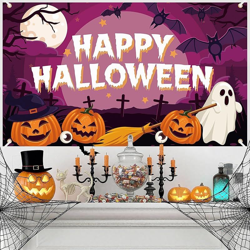 Halloween ハロウィン タペストリー 背景 撮影 大きいかぼちゃ 秋