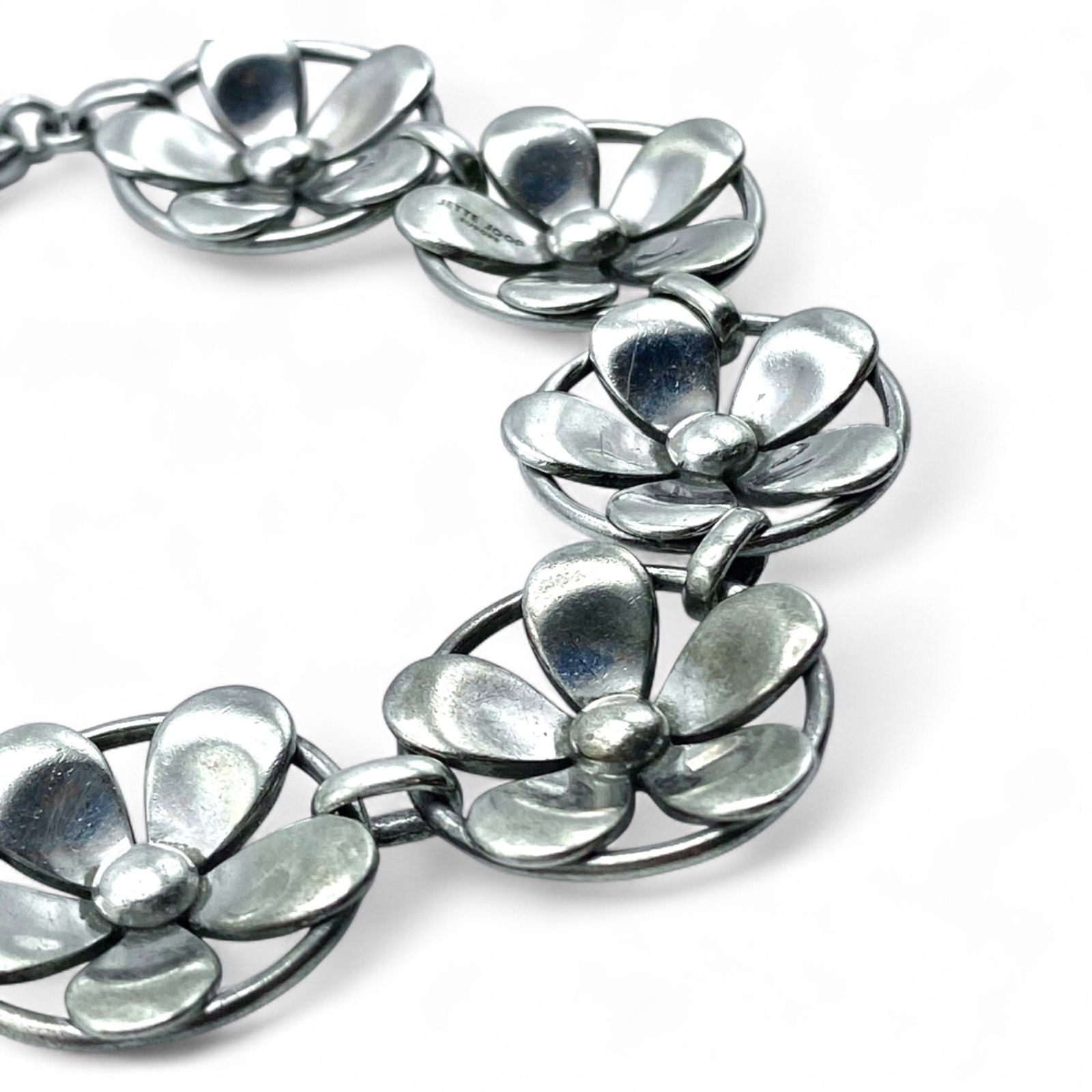 連なる花々 フラワーチェーン Silver 925 Bracelet シルバー ブレスレット 大ぶり ユニセックス EUROPE