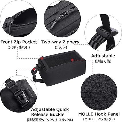 Azarxis ポーチ EDCポーチ モール | サバゲー Molle モールポーチ Molleポーチ ミニ 小型 ユーティリティポーチ 工具入れ 大容量 タクティカルポーチ モー