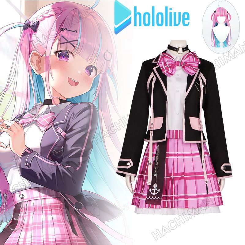 ウィング付き Hololive コスプレ バーチャル 湊あくあ コスプレ衣装 人気 制服 キャラクターコスプレ衣装Cosplay 和服 演出服 変装 仮装 日常服 アニメ 祭り 学園祭 文化祭 漫遊展 ハロウィン クリスマス コスチューム