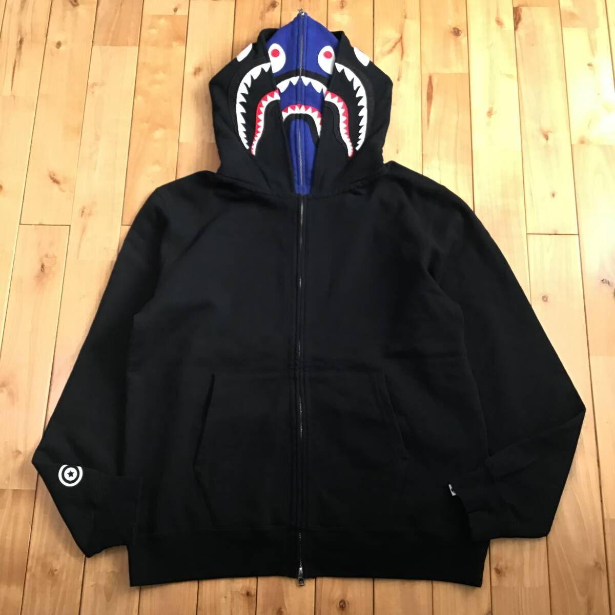 2XL ダブル シャーク パーカー Double shark full zip hoodie a bathing ape BAPE エイプ ベイプ アベイシングエイプ XXL