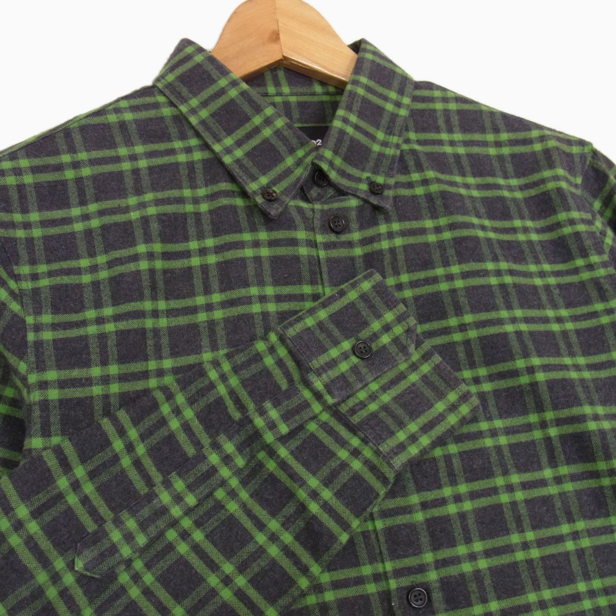 美品 定価6万◇DSQUARED2 S71DL0778 ボタンダウン 長袖シャツ チェック 