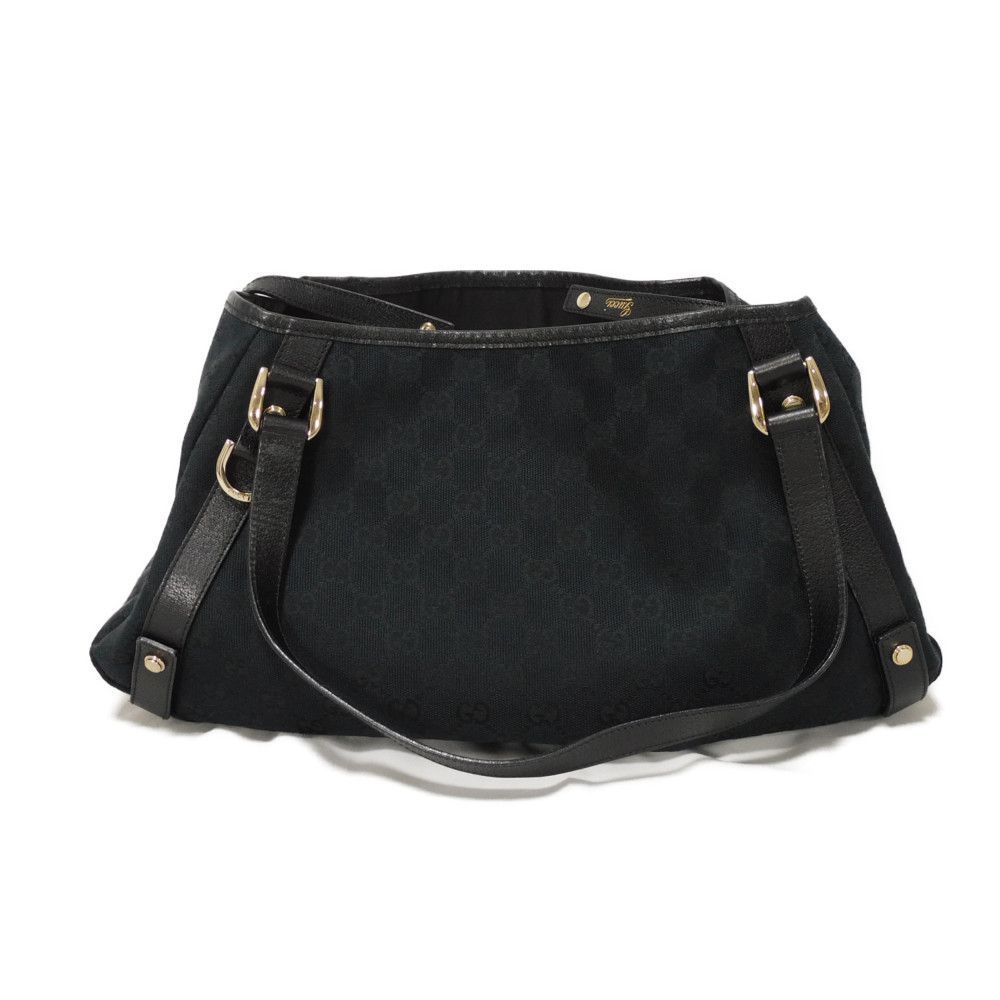 Gucci ブラック ハンドバッグ GUCCI グッチ アビー トート ロゴ ダブルG カーフ ショルダー