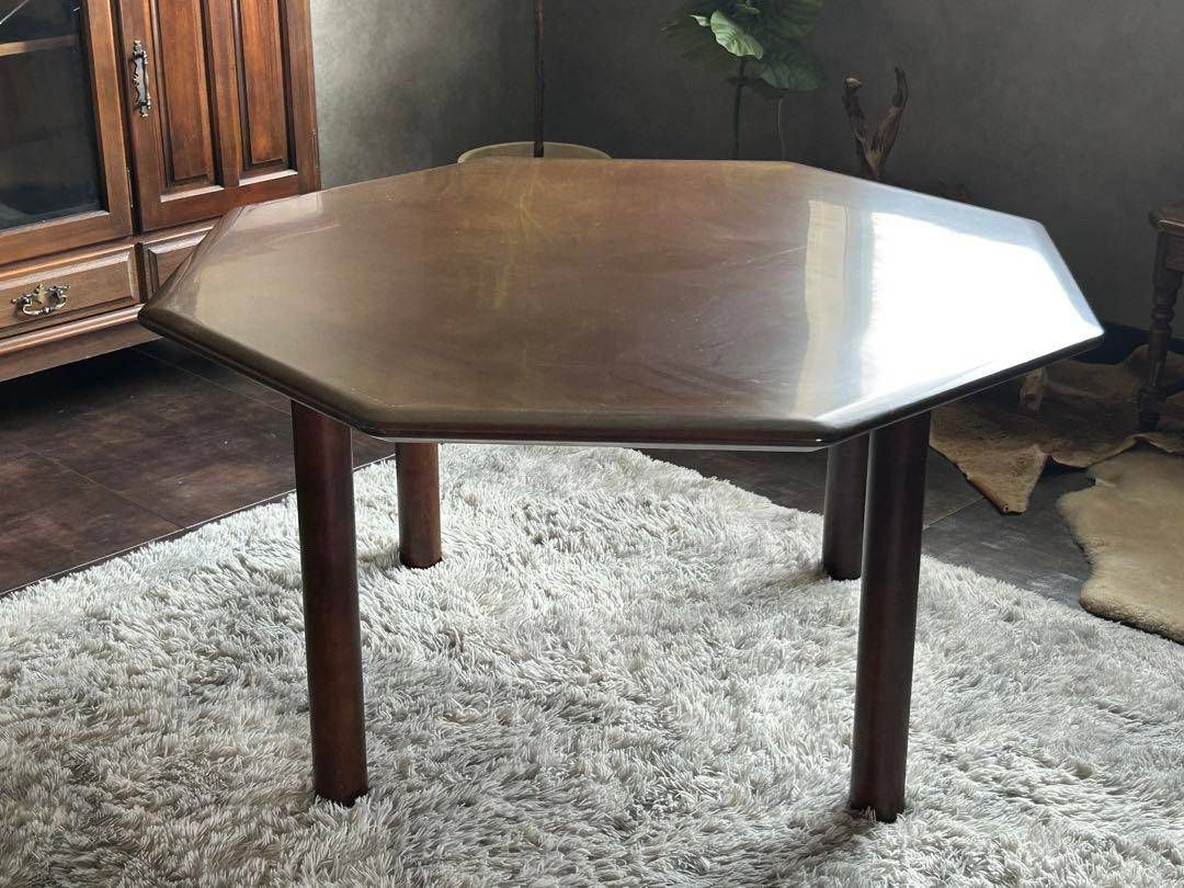 希少品　FUJI FUNITURE フジファニチア　レトロ　八角形テーブル 希少品 FUJI FUNITURE フジファニチア レトロ 八角形テーブル - メルカリ