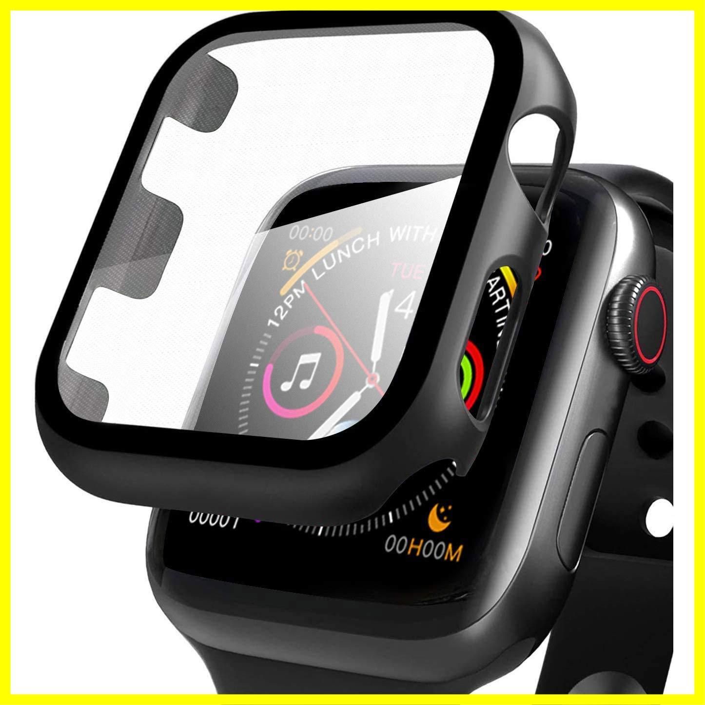 Apple Watch 適用ケース Series1/2/3 に対応 38mm 液晶全面保護カバー アップルウォッチ シリーズ  アップルウォッチ保護ケース 9H硬度 PCフレーム 耐衝撃性 超薄型 軽量 精密操作 高感度 脱着簡単 お風呂 傷付き保護 一体感 防