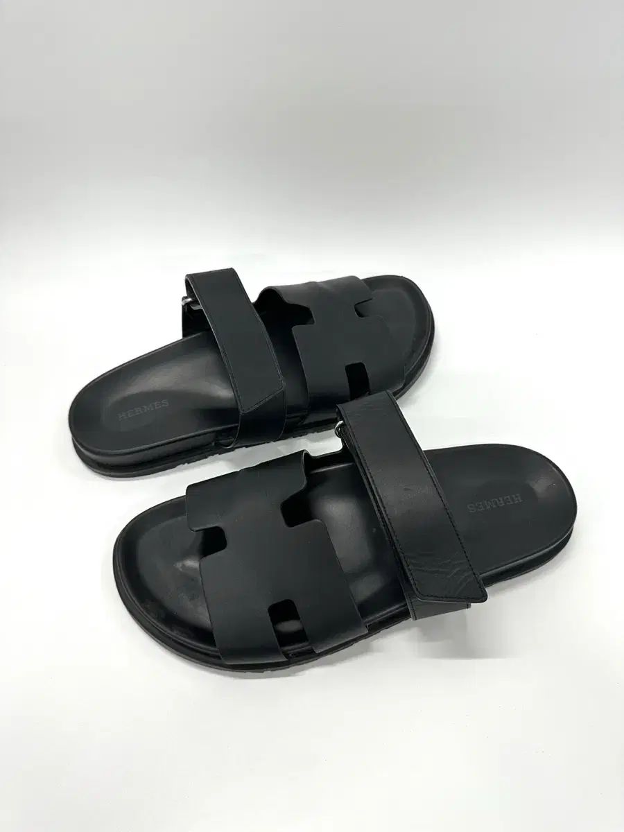  42 サイズ HERMES エルメス シプレ カーフスキン 黒 サンダル スリッパ サンダル サンダル