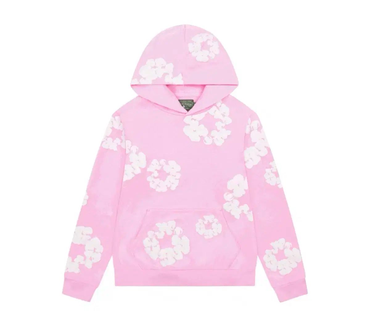 デニムティア アジアの 排他的 フード付きTシャツ ピンク XS