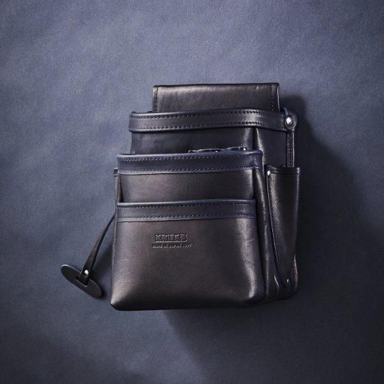 KNICKS】ニックス 総グローブ革仕上 3段 腰袋 フチ/総グローブ革テープ