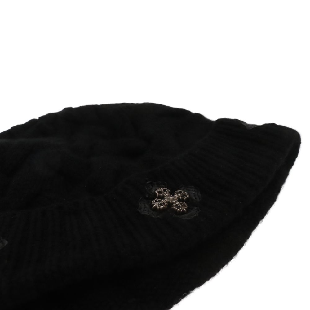 CHROME HEARTS (クロムハーツ) FILIGREE PLS LEATHER PATCH BEANIE