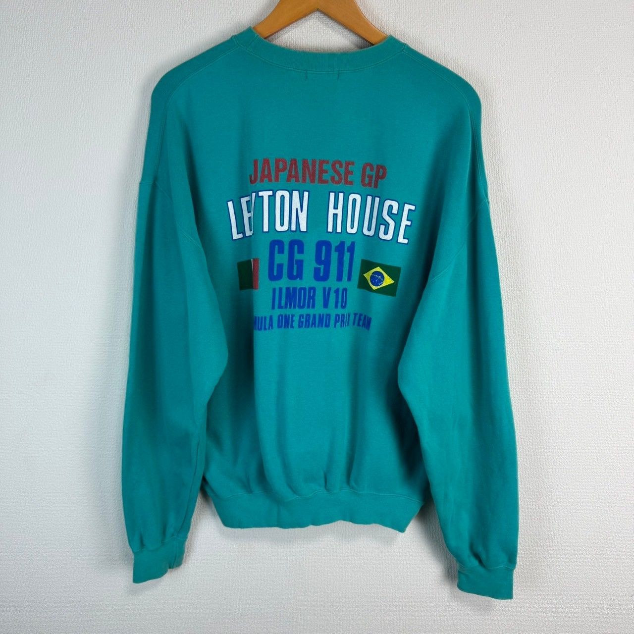 90s LEYTON HOUSE レイトンハウス スウェット トレーナー ロゴ刺繍 