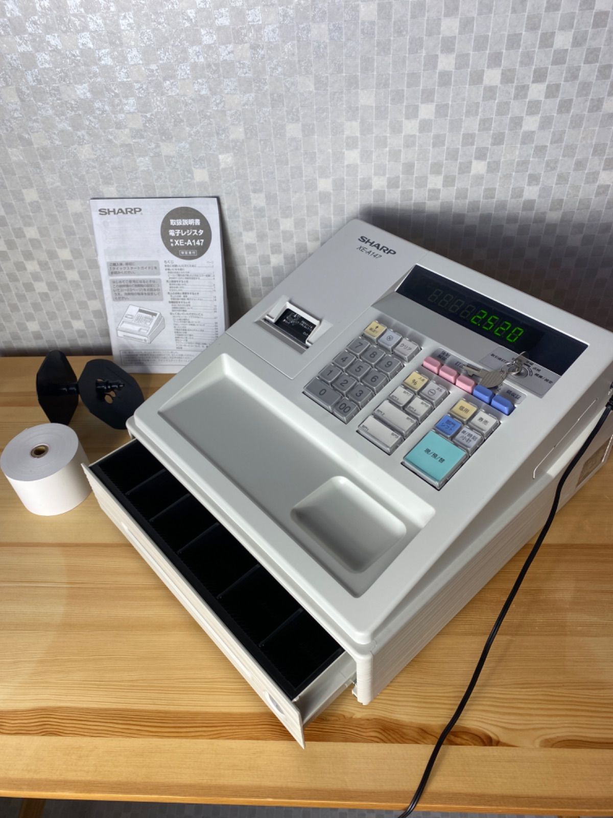 SHARP XE-A147 レジスター + ロール紙4個 + 取扱説明書