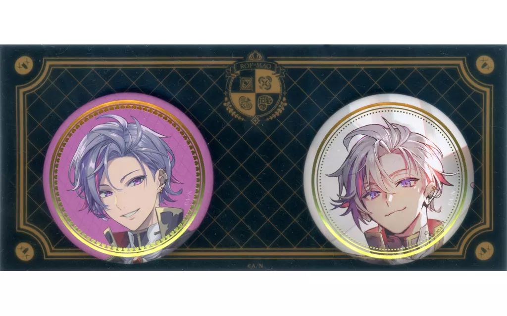 不破湊 箔押し缶バッジ 24個 ろふまおトランプモチーフ ROF-MAO トランプモチーフ】箔押し缶バッジセット｜にじさんじ