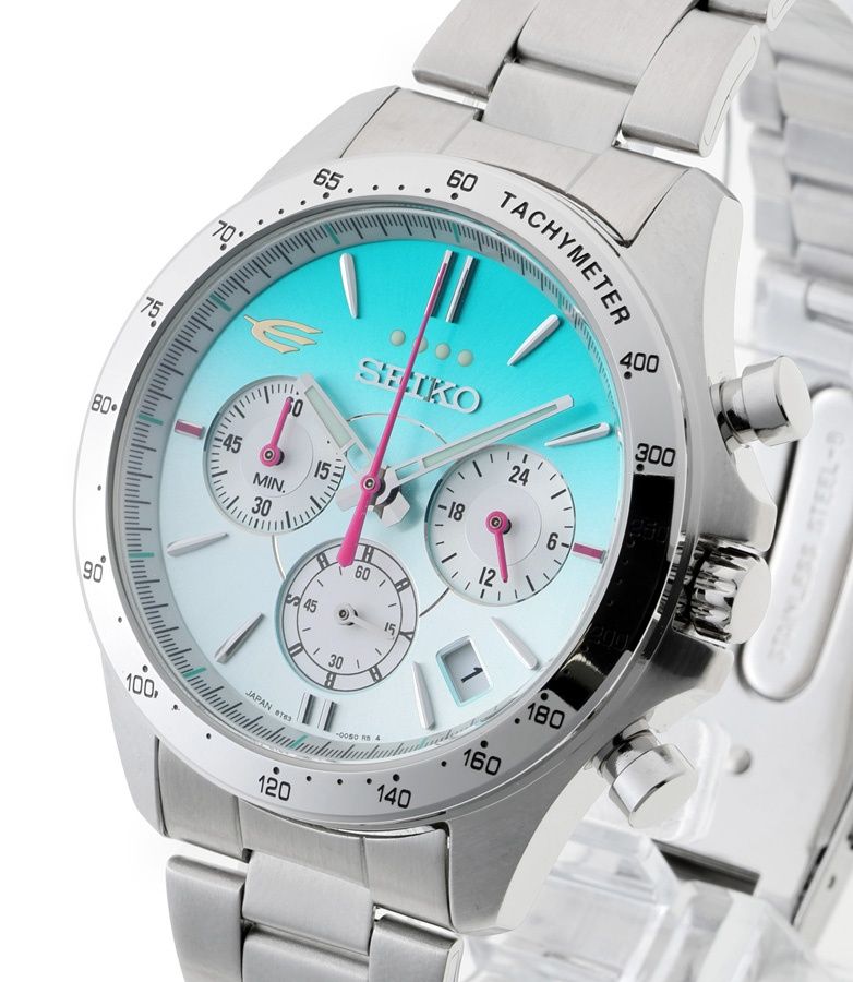 セイコー | SEIKO クロノグラフ E5系はやぶさ10周年記ウォッチ 8T63-00R0 グリーングラデーション クオーツ 商品番号 A-158920
