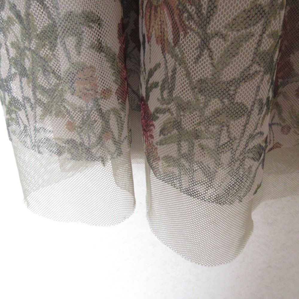 良品 BEARDSLEY ビアズリー フラワープリント ロング フレア チュール