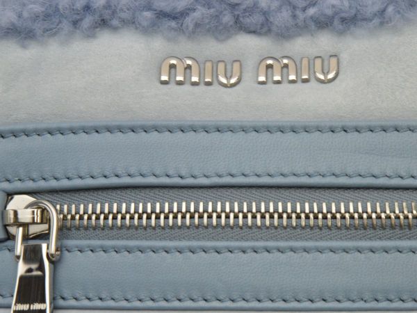 ミュウミュウ MIU MIU 2WAY ショルダーバッグ シープファー ムートン 