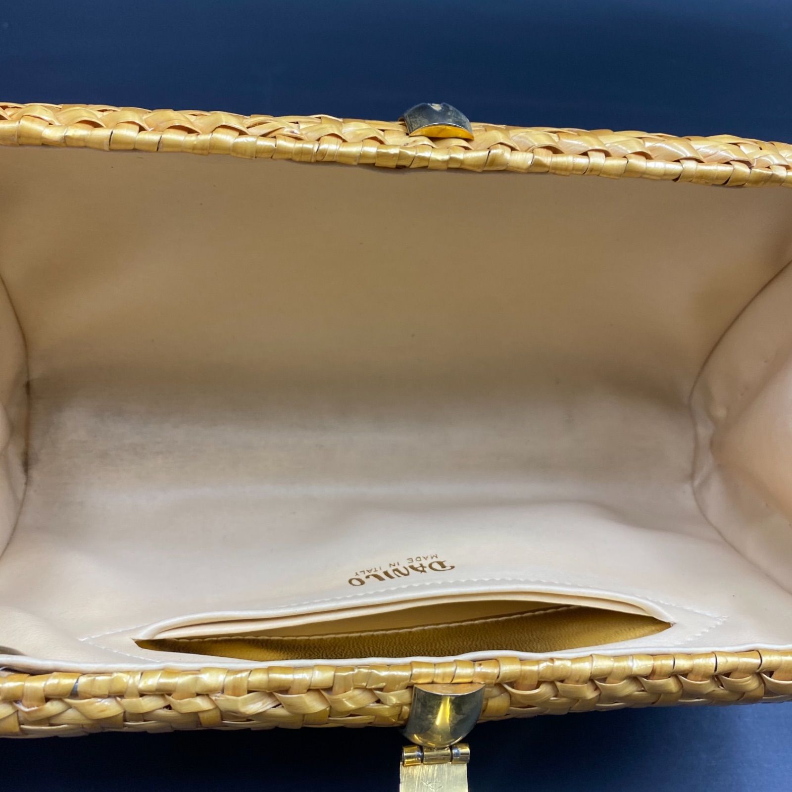 メードインイタリー クロコセンター取り クラッチバック ゴールドショルダーバック メードインイタリー クロコセンター取り クラッチバック ゴールド