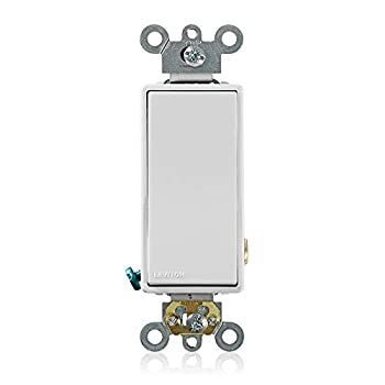 Leviton 20-amp 120?/ 277-voltデコラPlus Rocker単極AC静かスイッチ 5621-2W 1