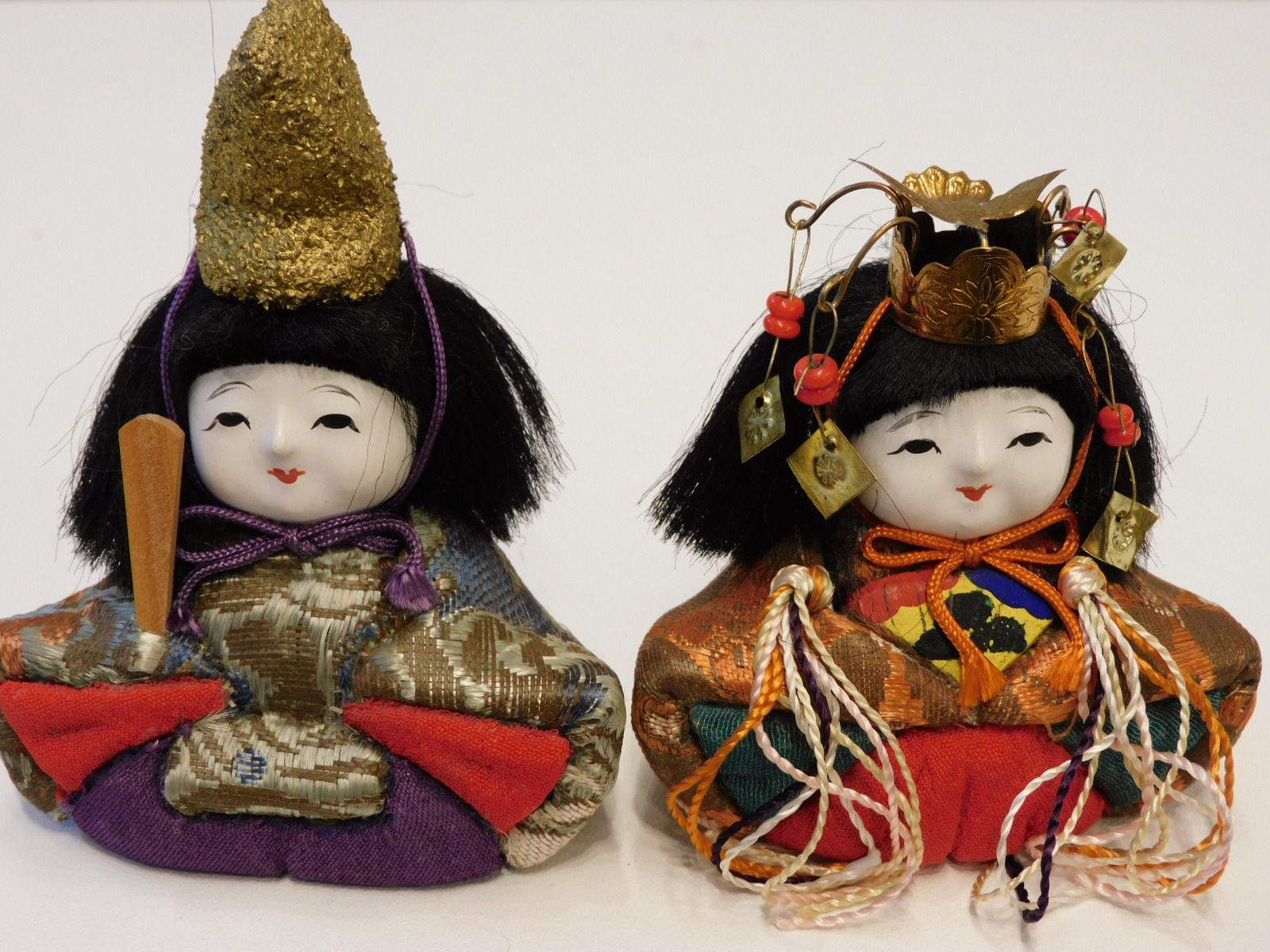 ちいさな 木目込み人形 雛人形 一式 15人揃い HK-a-05530 昭和 ひな人形 内裏雛 木目込人形