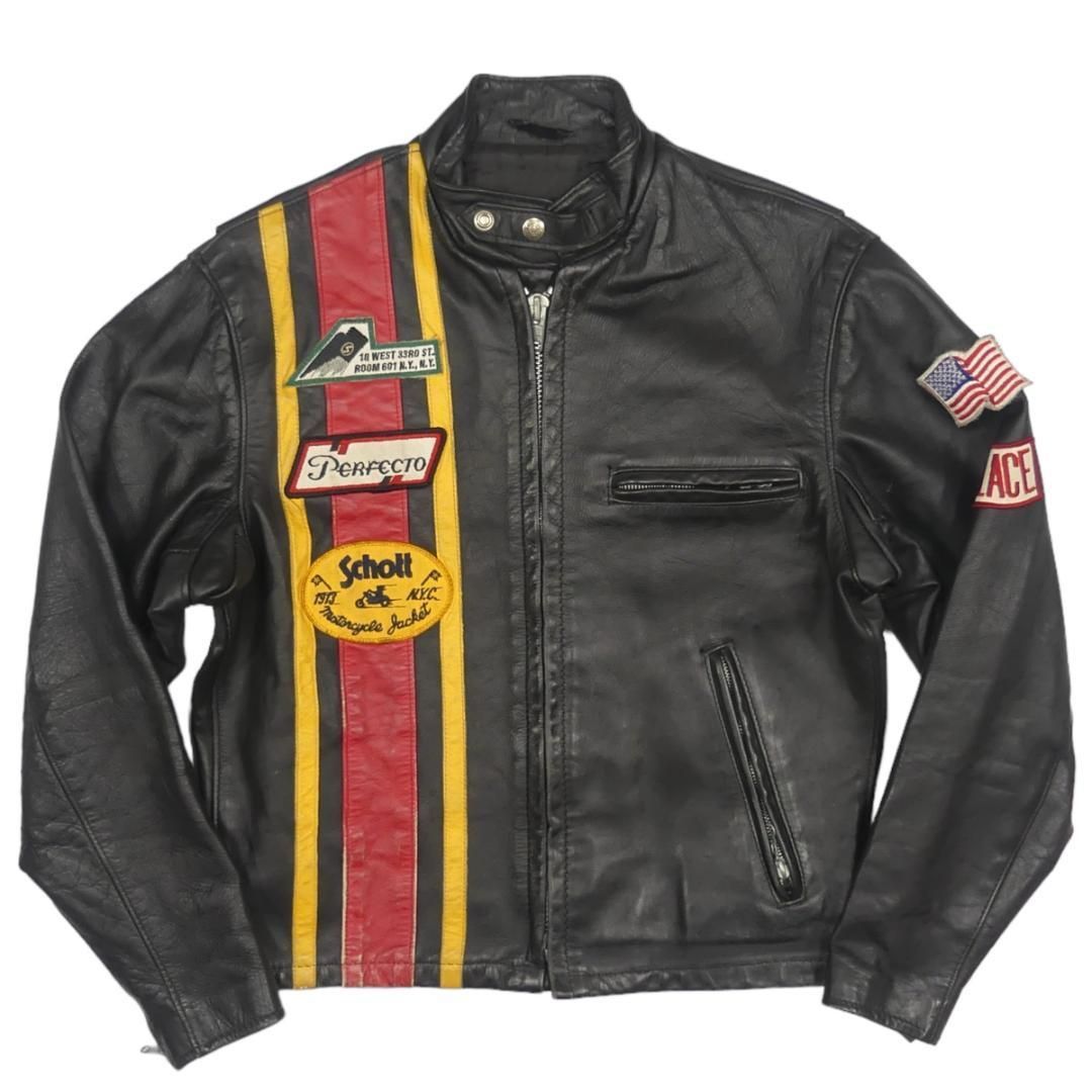 Schott シングルライダースジャケット　680 サイズ36 Schott N.Y.C ショット シングルライダース 680 レザー