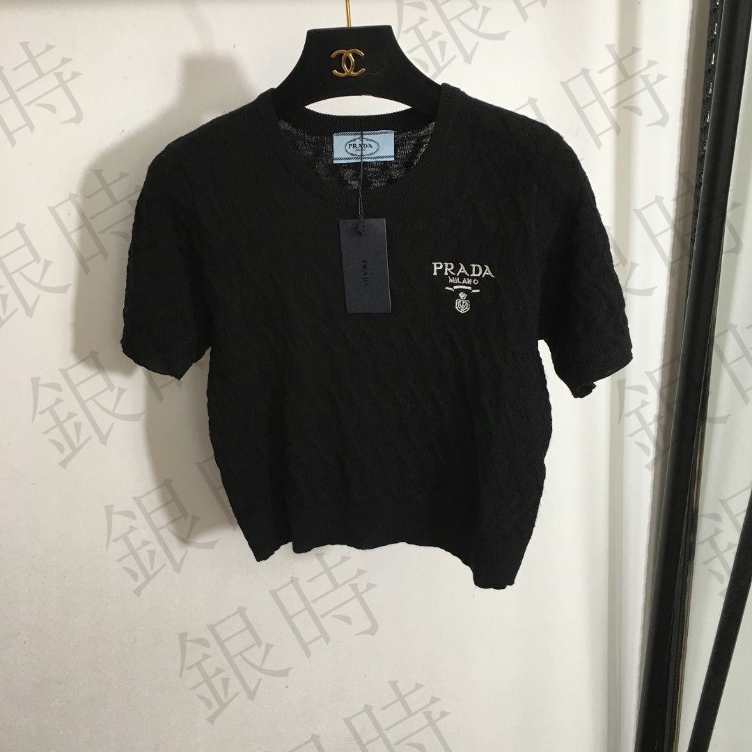 美品 PRADA プラダ  半袖(tシャツ)ニット