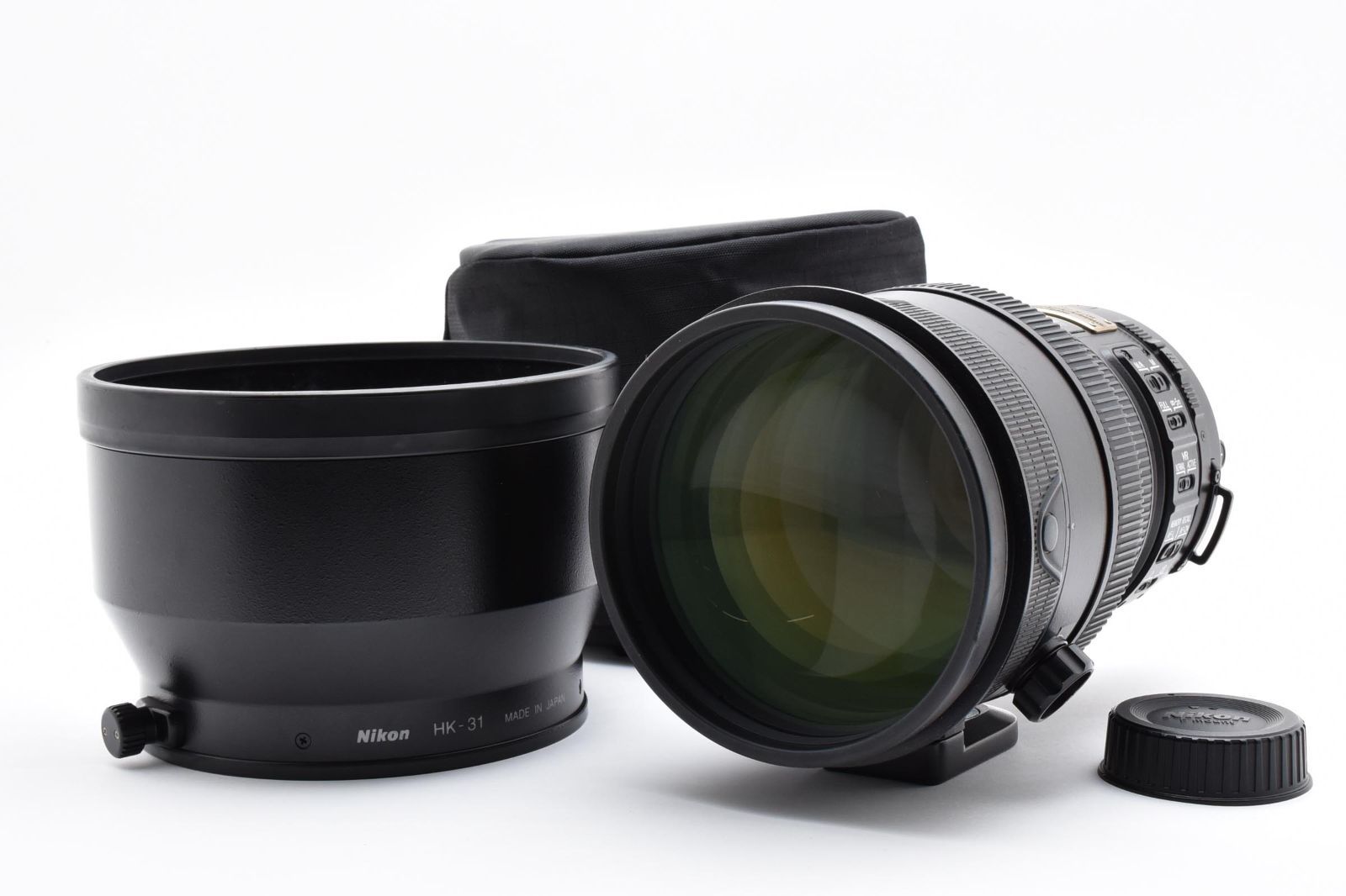 上 ニコン Nikon AF-S NIKKOR 200mm F2G ED VR ケース レンズフード付き 完動品 072P982A510054