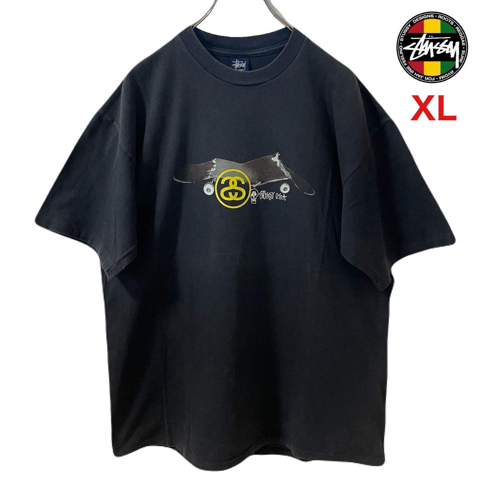 OLD 90s STUSSY SK8 スケートボード TEE 紺タグ USA製