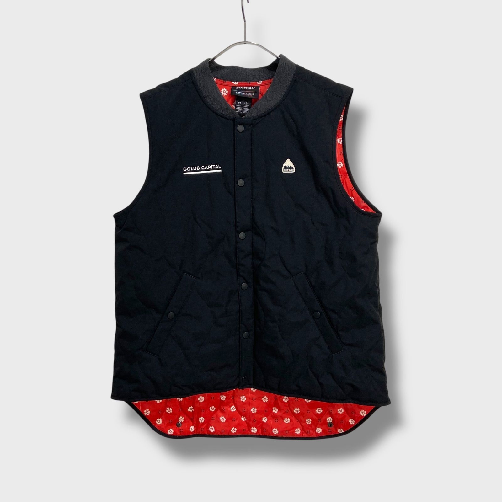 タグ付き BURTONバートン W KILEY VEST キルティングインサレーションベスト 中綿 黒 XL J25M