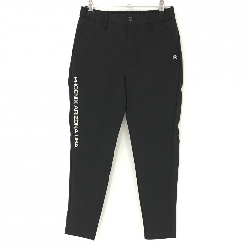 【超美品】ピン パンツ 黒×白 ストレッチ ナイロン混 ウエストゴム レディース L ゴルフウェア 2023年モデル PING