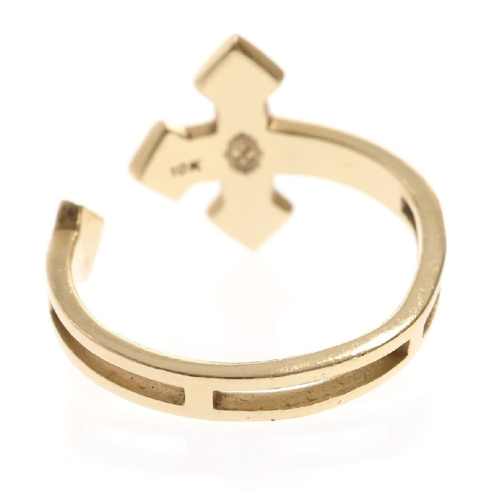 【美品】AVALANCHE アバランチ 10K イエローゴールド リング 14号 AVALANCH (アバランチ) 10K イエローゴールド クロスモチーフリング 14