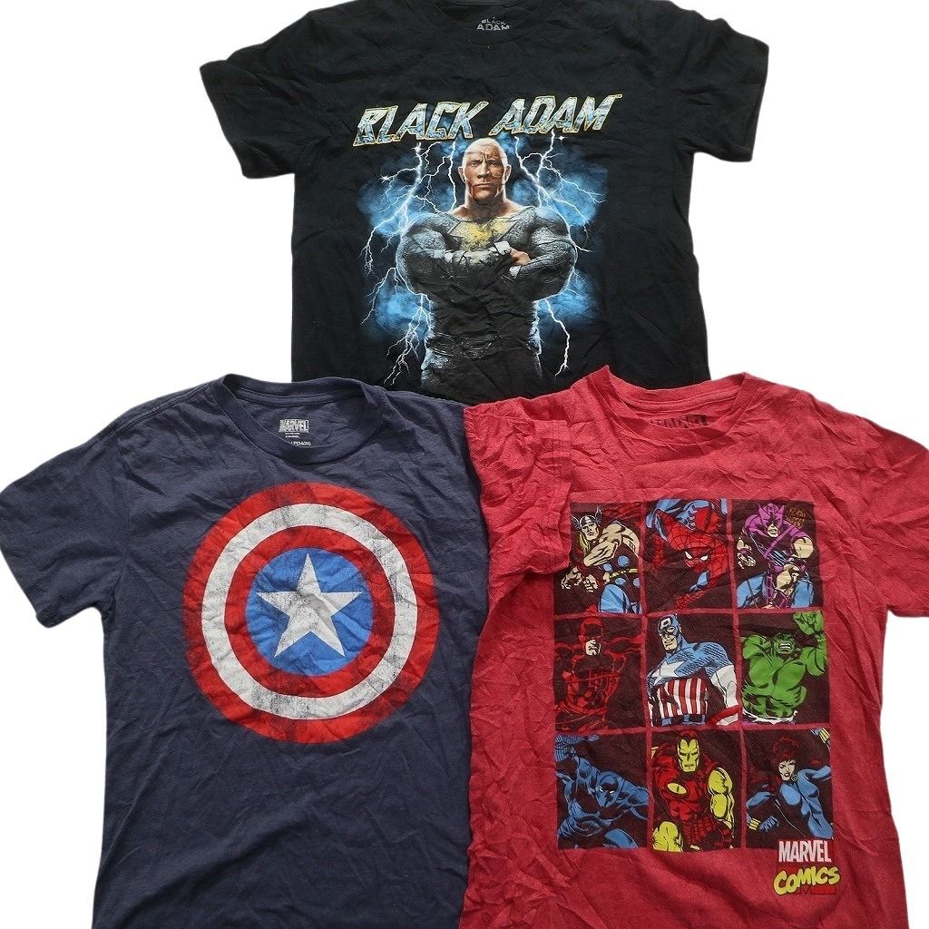 古着卸 まとめ売り マーベル DCコミック 半袖Tシャツ 15枚セット