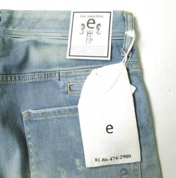 新品 e JEANS イージーンズ 日本製 岡山児島 ダメージ＆汚れ加工