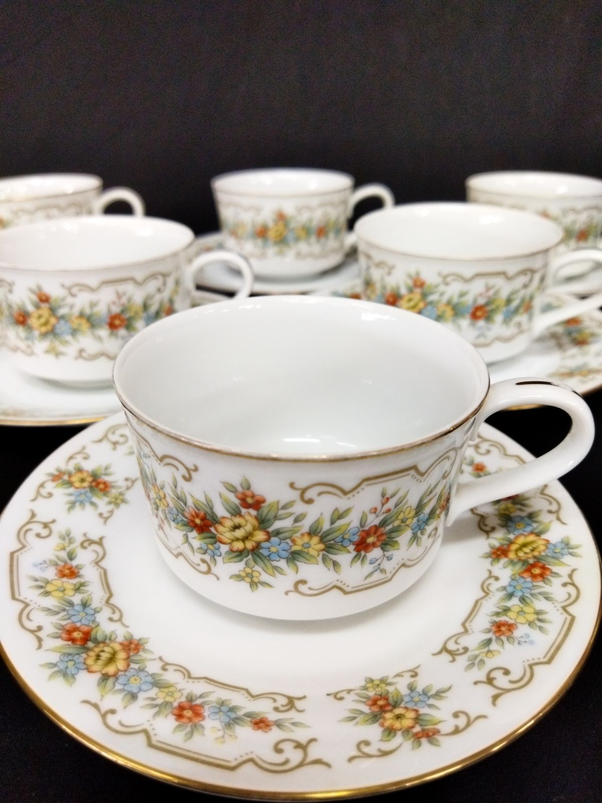 NORITAKE ノリタケ カップ・ソーサー 花柄 カップ6客 ソーサー6枚 6客 