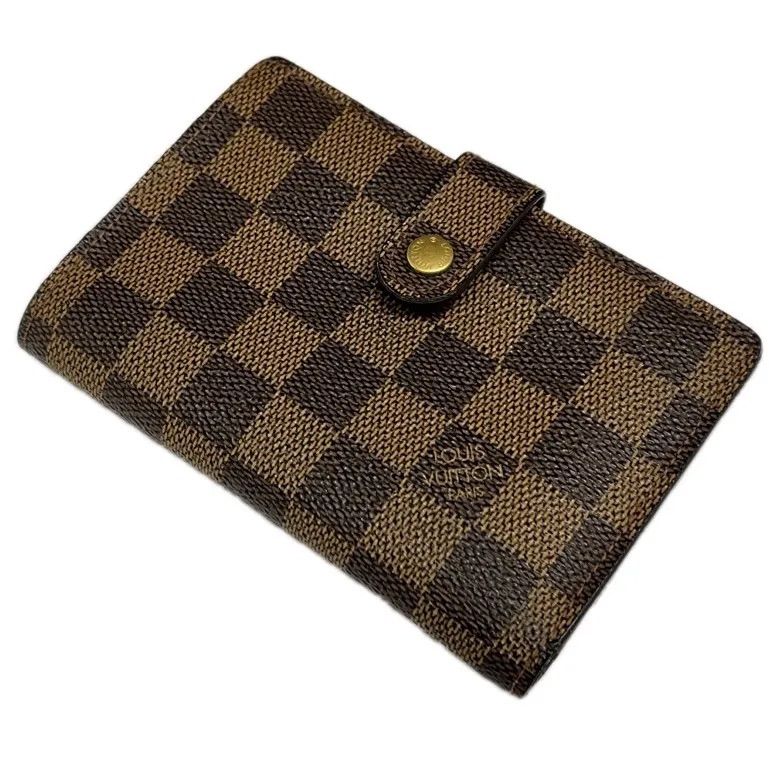 ルイヴィトン ダミエ がま口 折りたたみ ▽LOUIS VUITTON ルイヴィトン ダミエ 二つ折り財布がま口
