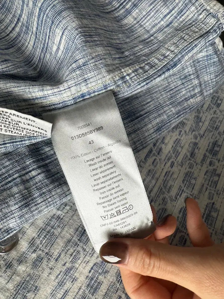 オブリーク デニムシャツ